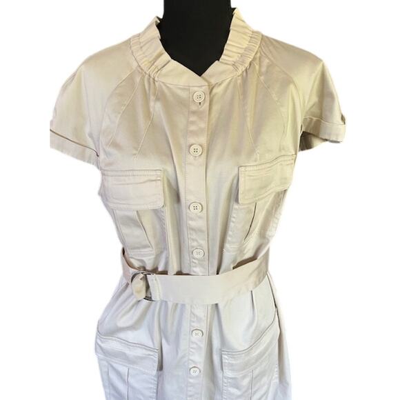 Calvin Klein Safari-Style Belted Shirt Dress – Size 16W - Picture 3 of 5
